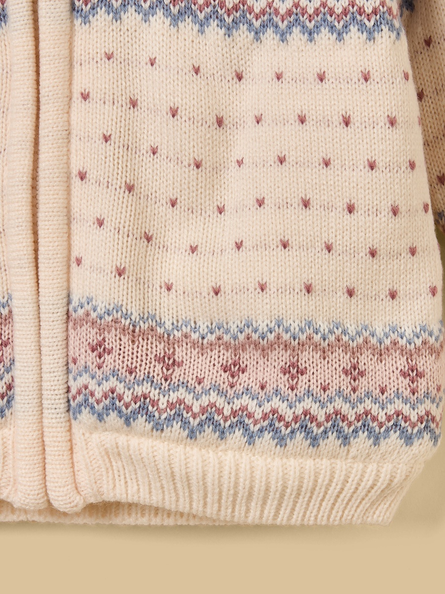 Fur-Lined ZipThrough Sweater with Hood