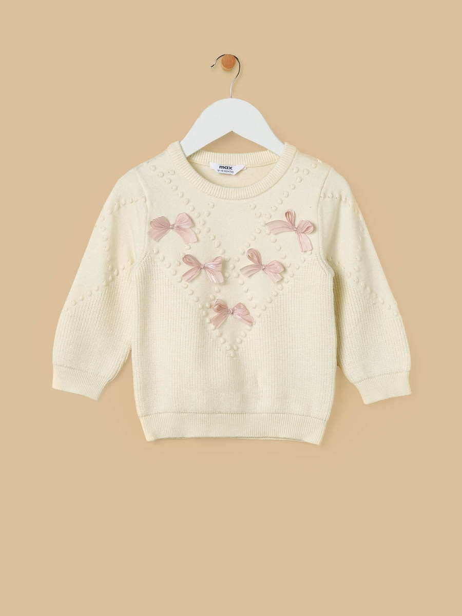 Pack of 2 - Bow Accent Cotton Sweater