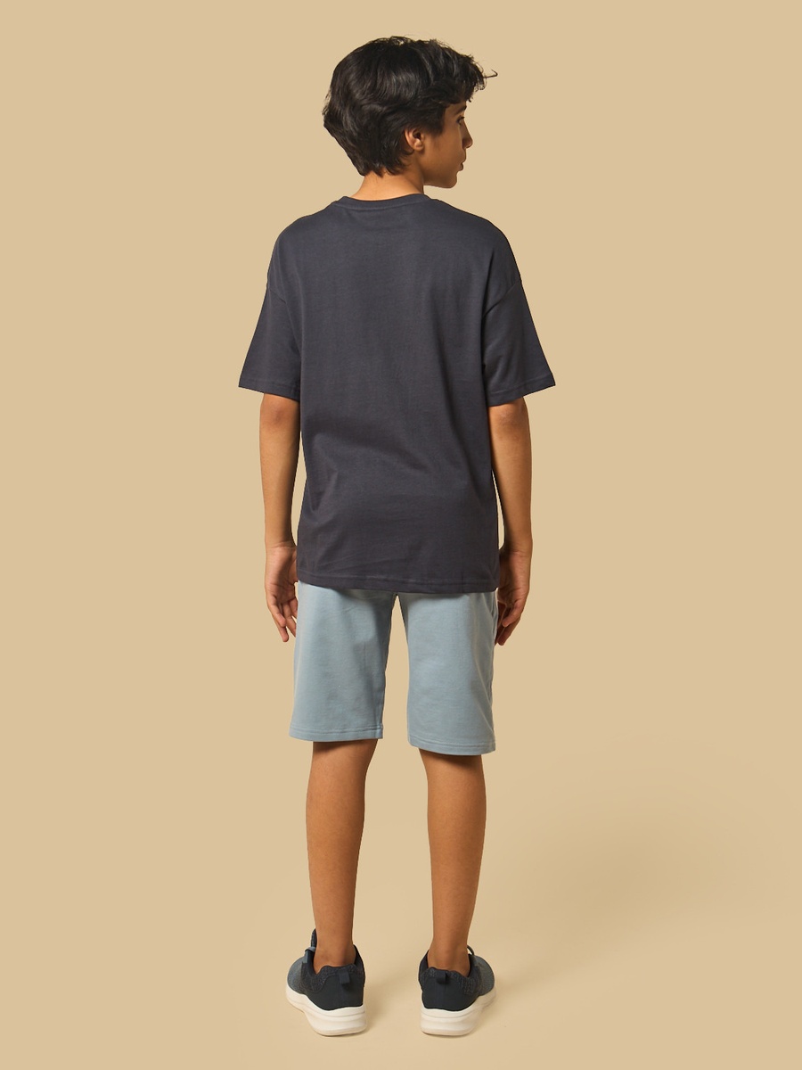 Skateboard Print T-Shirt and Shorts Set