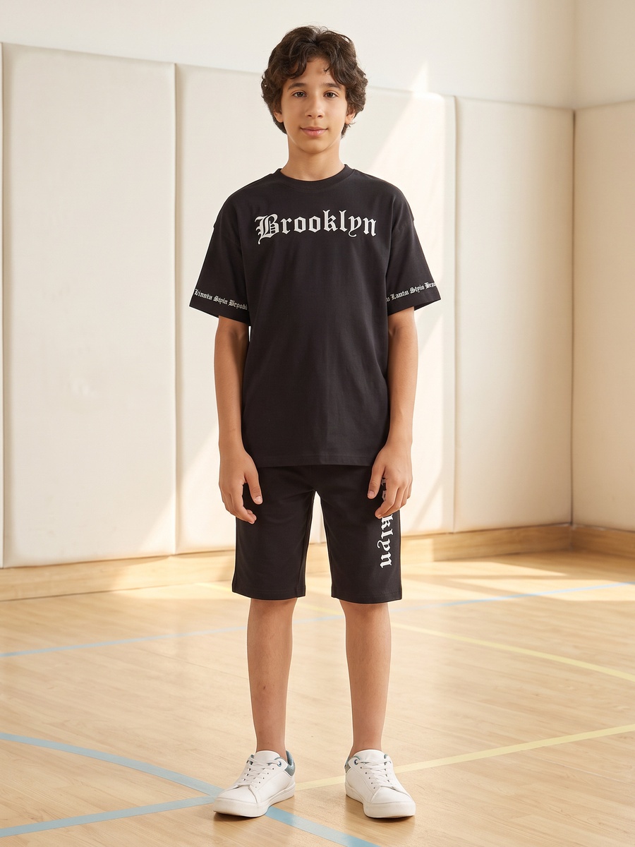 Brooklyn Print T-Shirt and Shorts Set