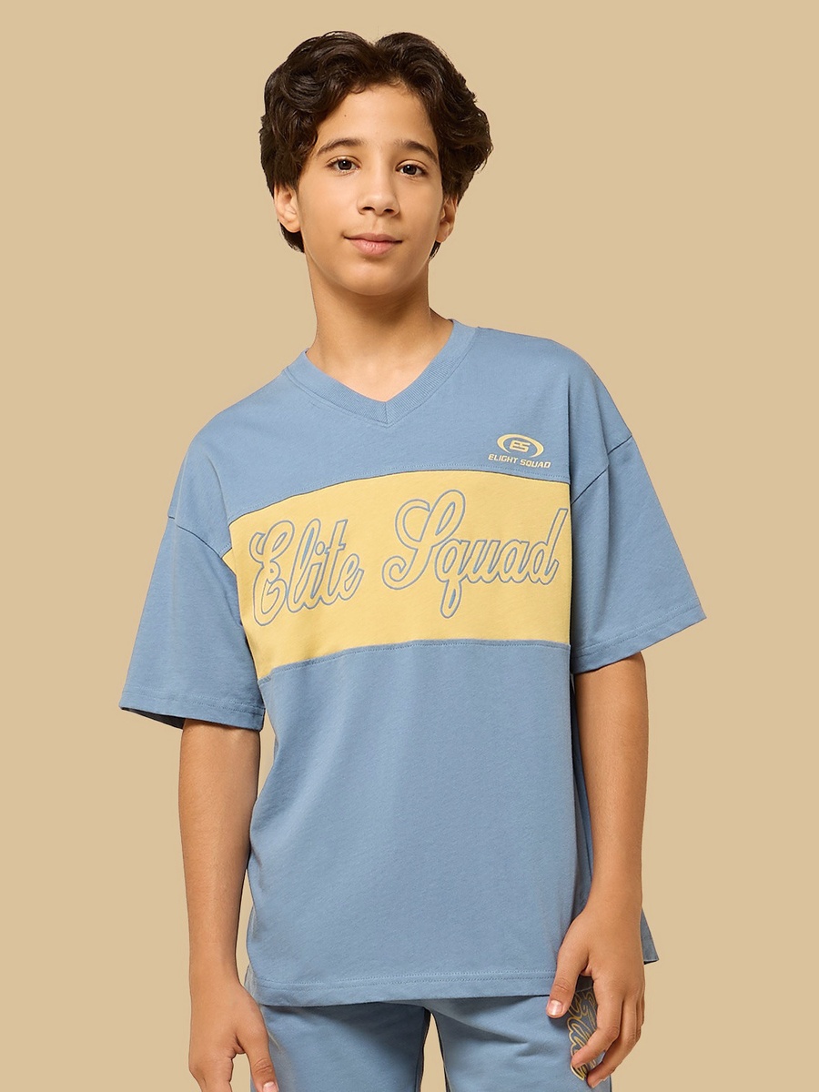 Panelled T-Shirt and Shorts Set