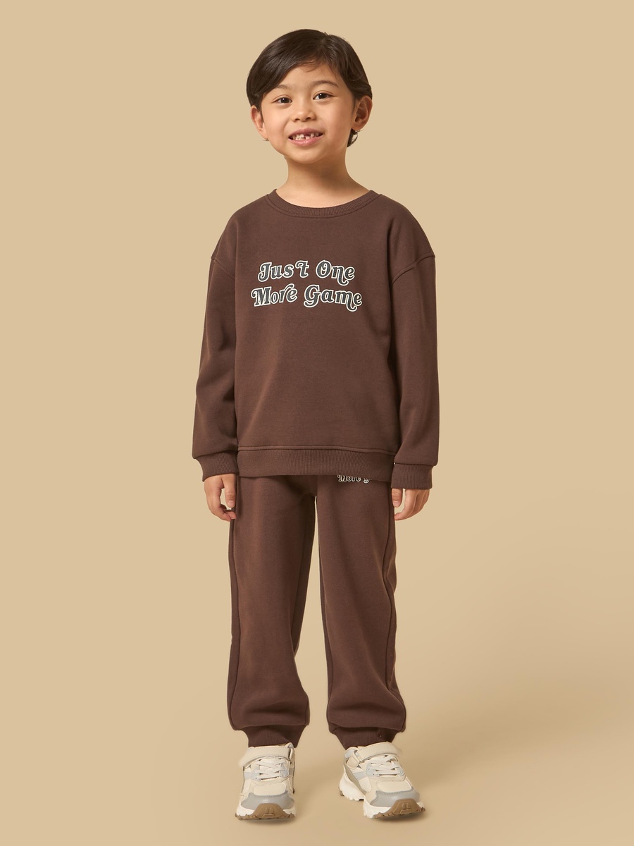 Slogan Print Sweatshirt and Joggers Set