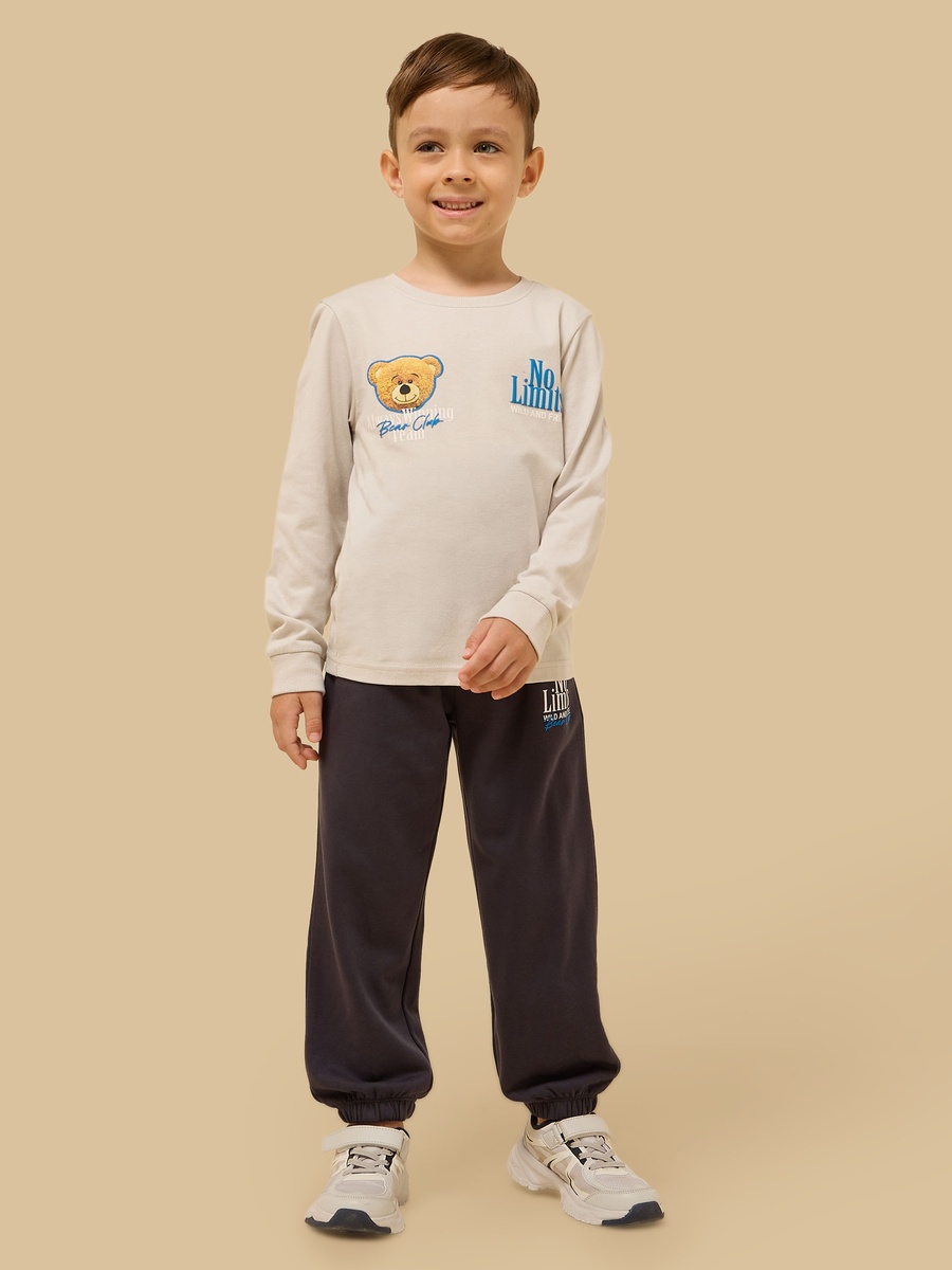 Teddy Bear Print T-Shirt and Joggers Set