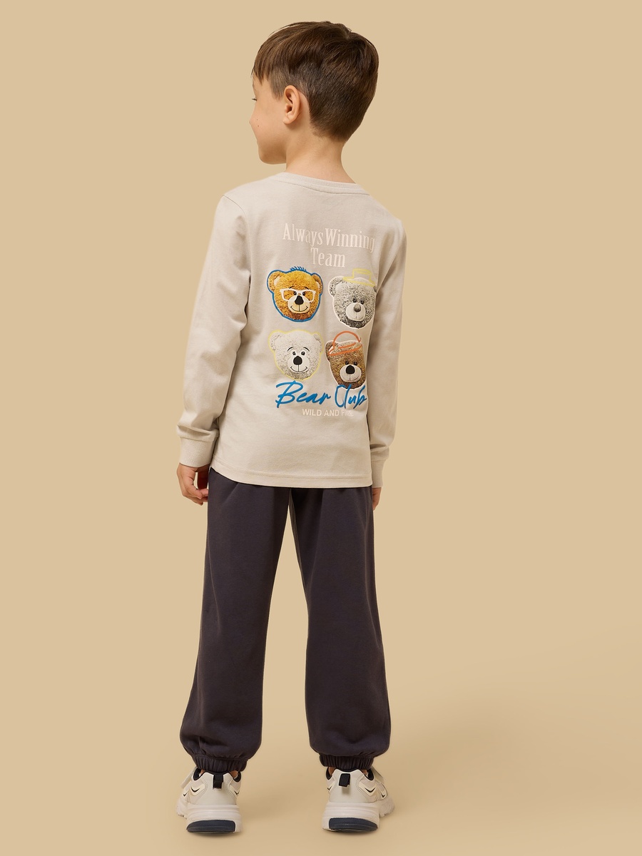 Teddy Bear Print T-Shirt and Joggers Set