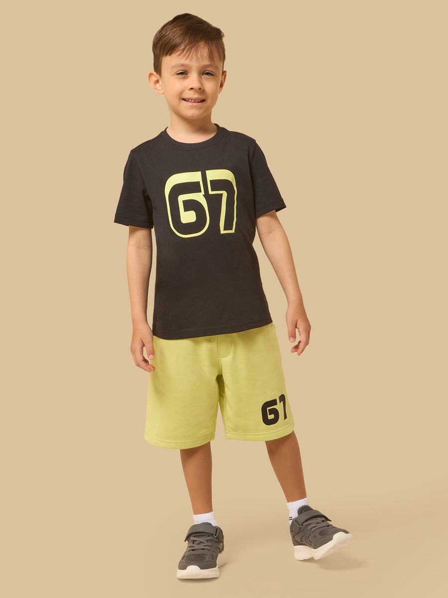 Varsity Print T-Shirt and Shorts Set