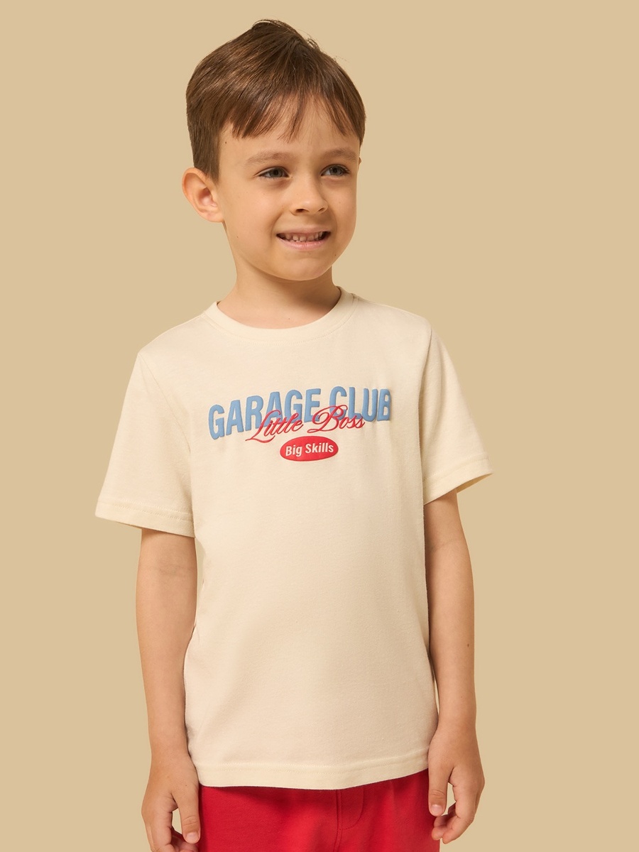 Typographic Print T-Shirt and Shorts Set