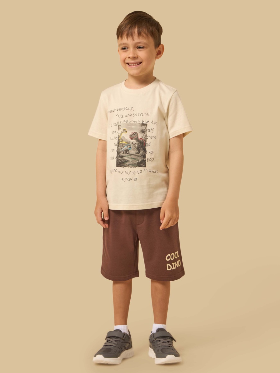 Dinosaur Print T-Shirt and Shorts Set
