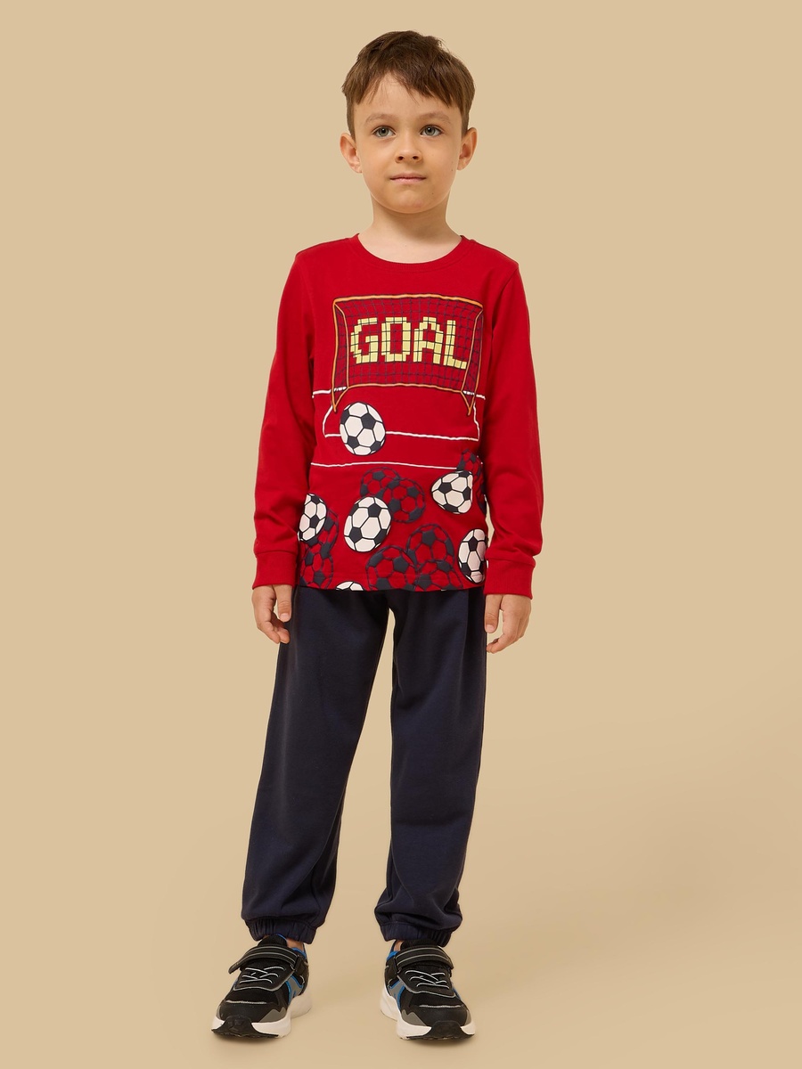 Football Print T-Shirt and Joggers Set