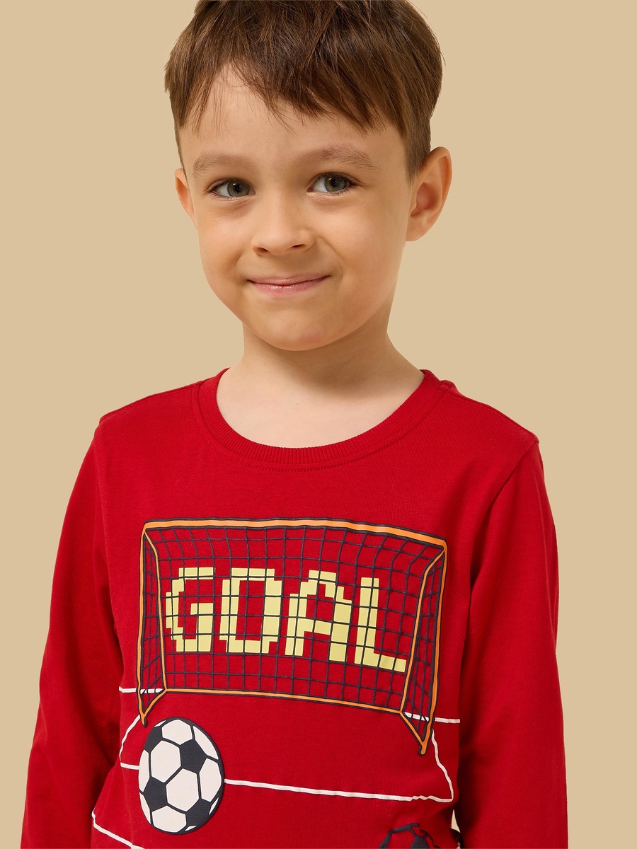 Football Print T-Shirt and Joggers Set