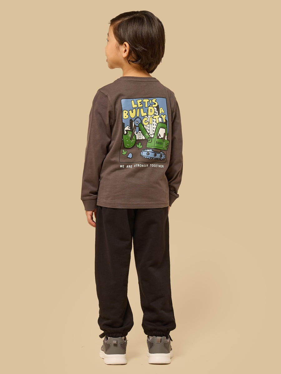 Graphic Print T-Shirt with Joggers