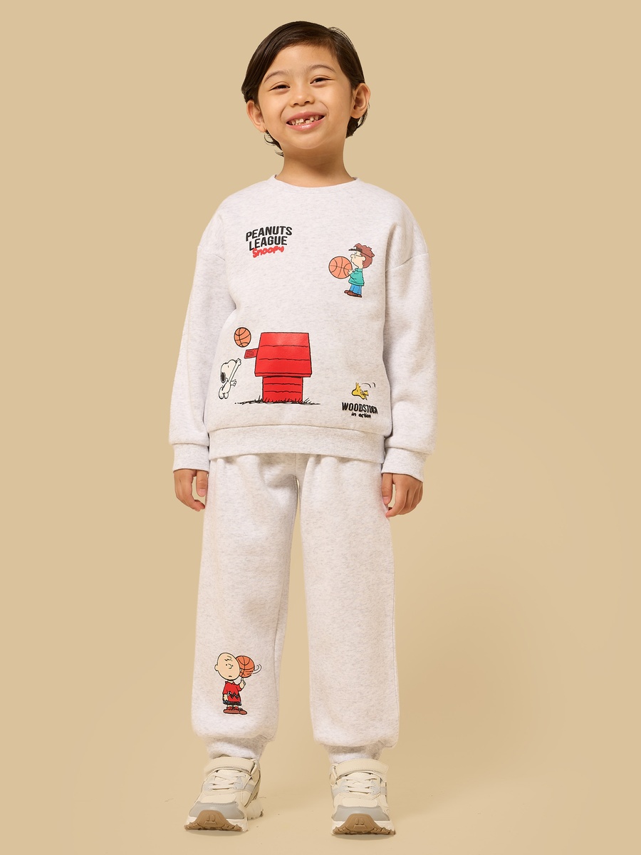 Peanuts Print Cotton Sweatshirt and Joggers Set