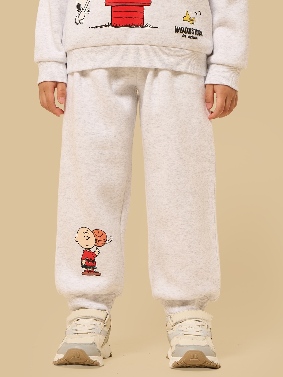 Peanuts Print Cotton Sweatshirt and Joggers Set