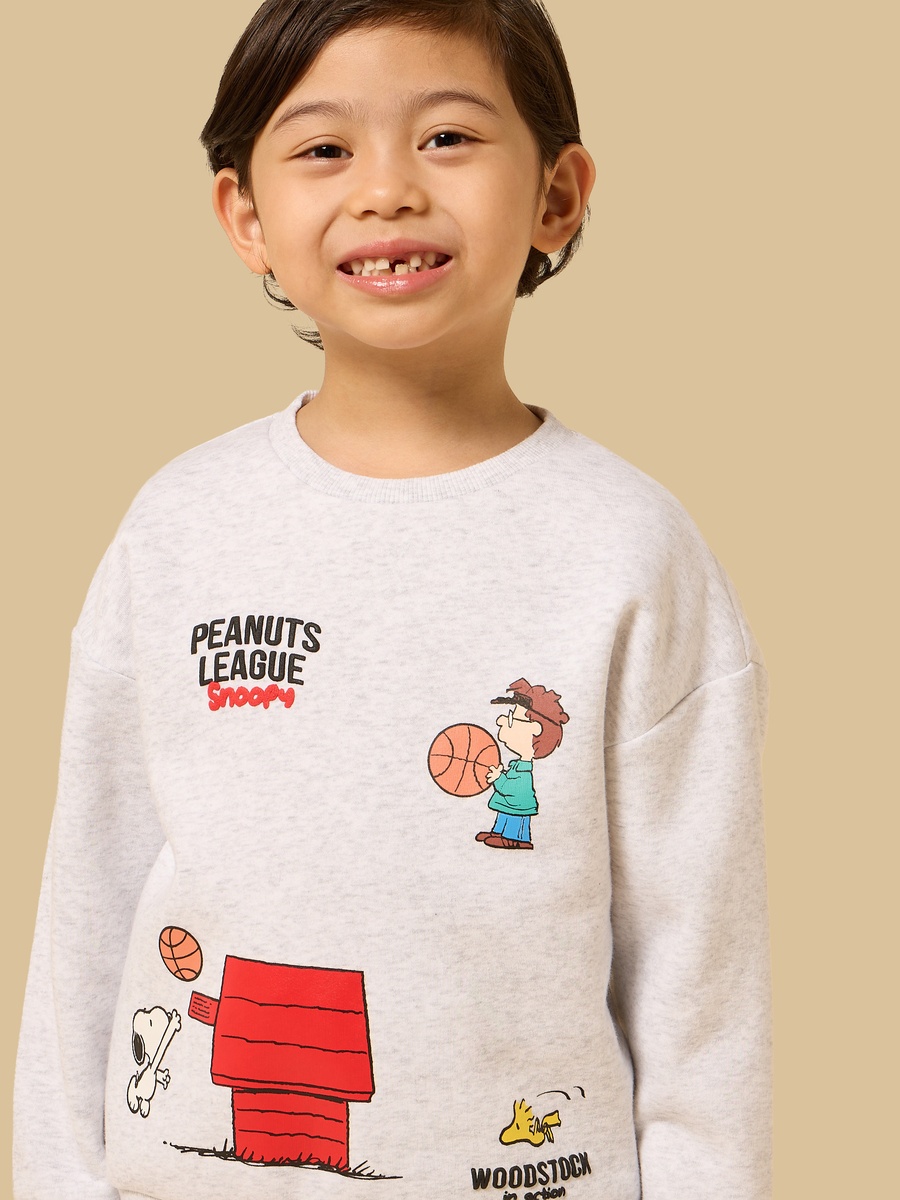 Peanuts Print Cotton Sweatshirt and Joggers Set