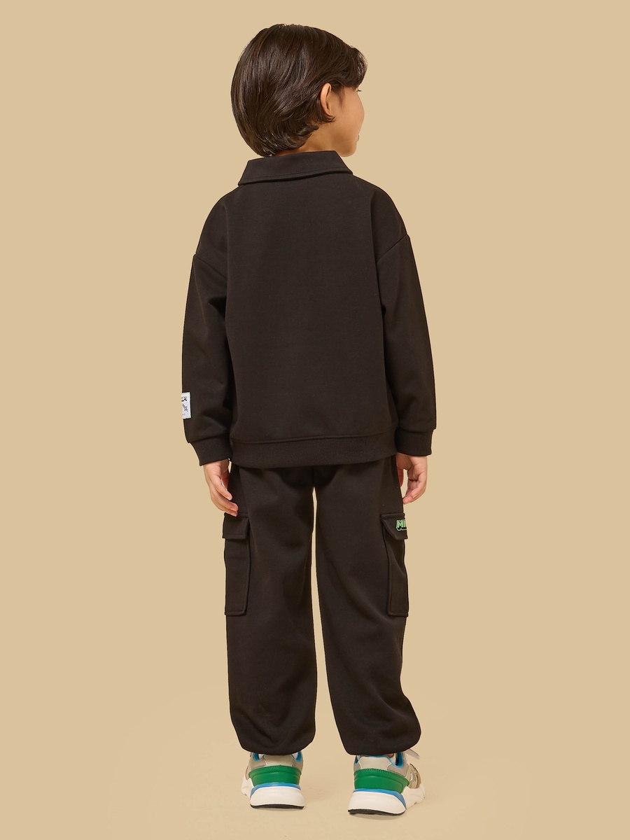 Minecraft Print Collared Sweatshirt and Joggers Set