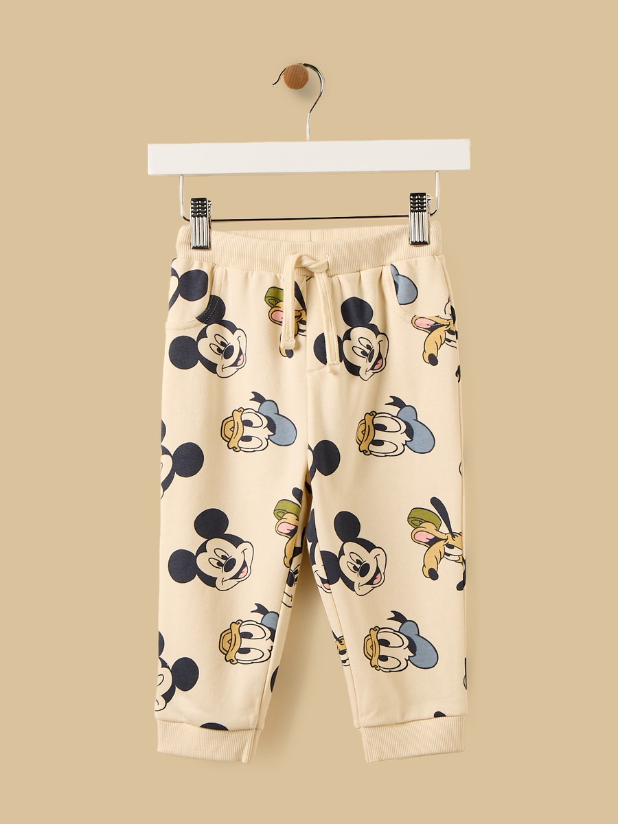 Mickey Mouse Print Hooded Sweatshirt and Joggers Set