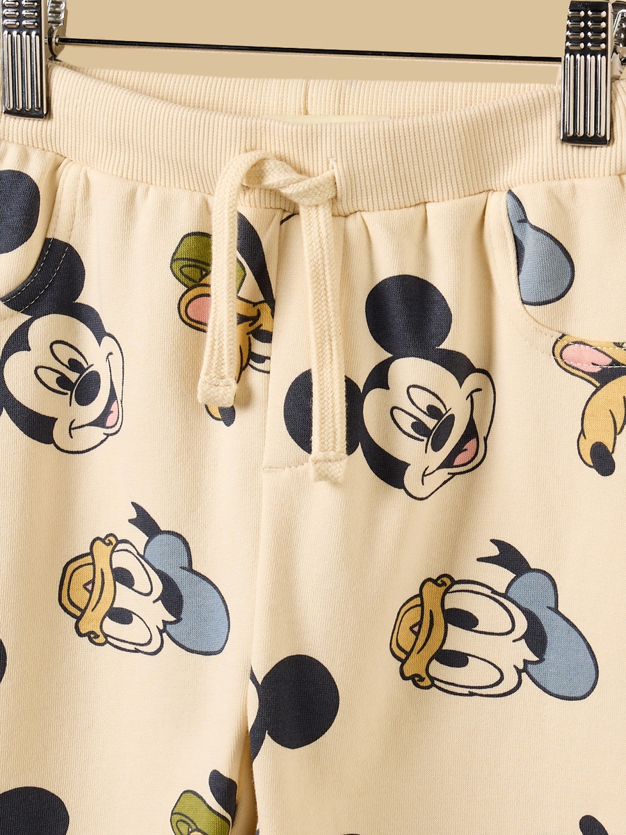 Mickey Mouse Print Hooded Sweatshirt and Joggers Set