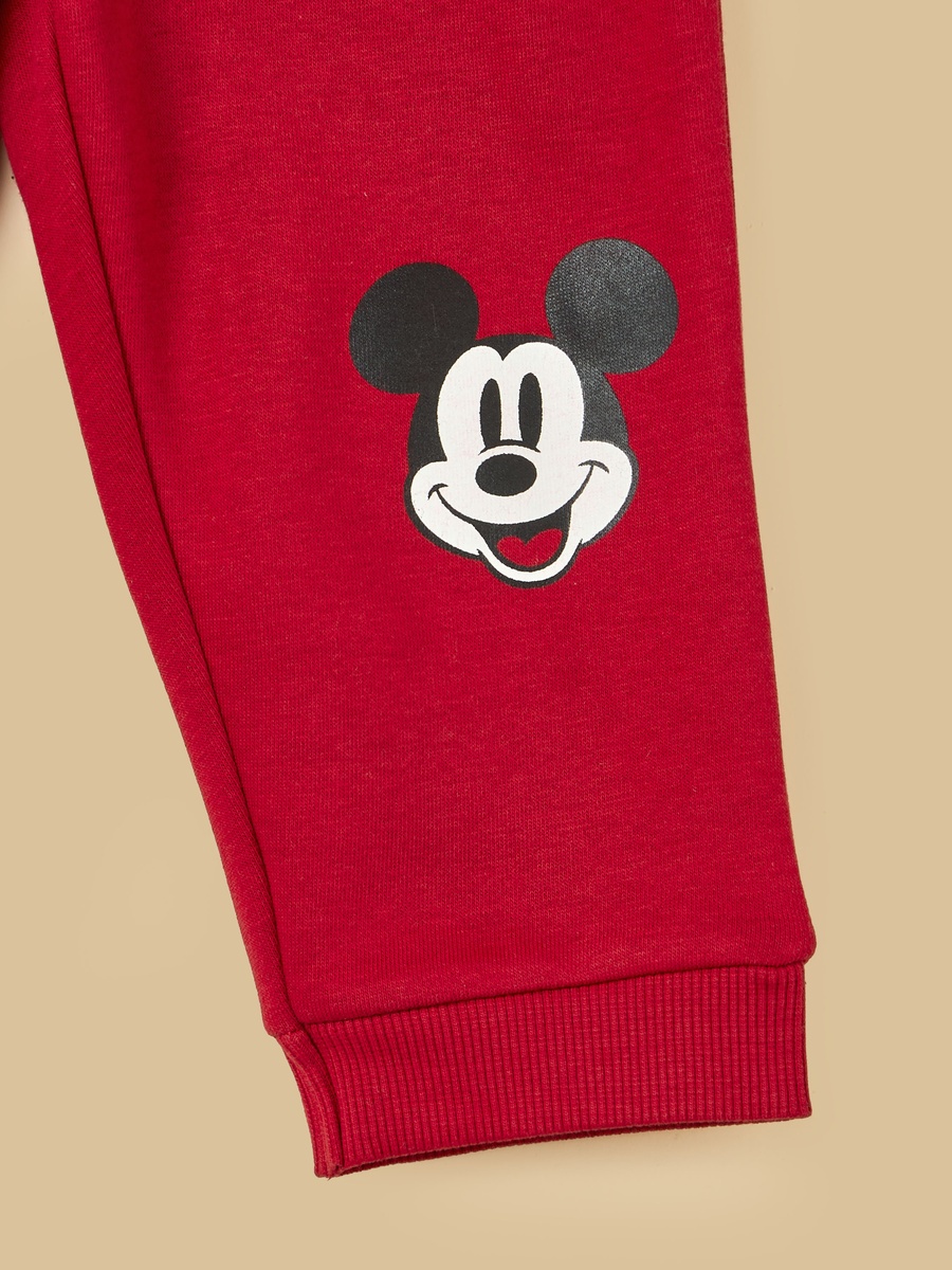 Mickey Mouse Print Zip Through Hoodie and Joggers Set