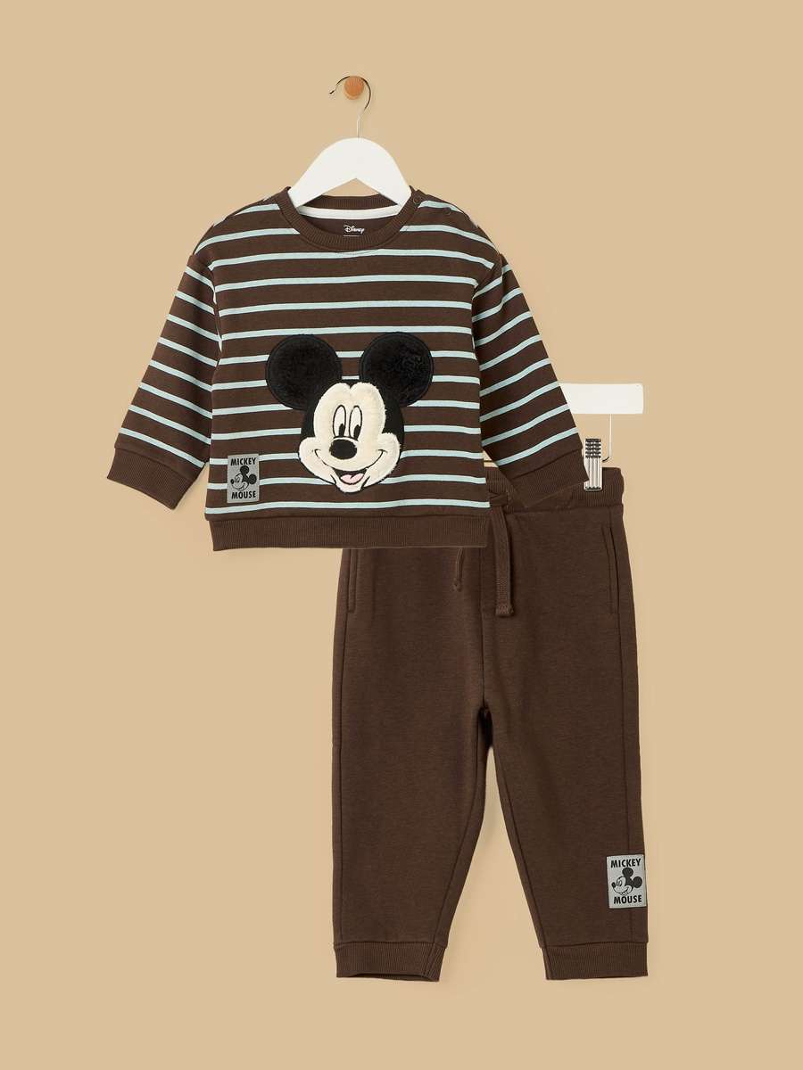 Mickey Mouse Applique Sweatshirt and Joggers Set