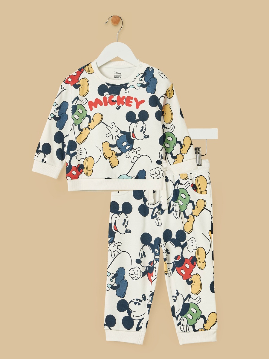 Mickey Mouse Print Sweatshirt and Joggers Set