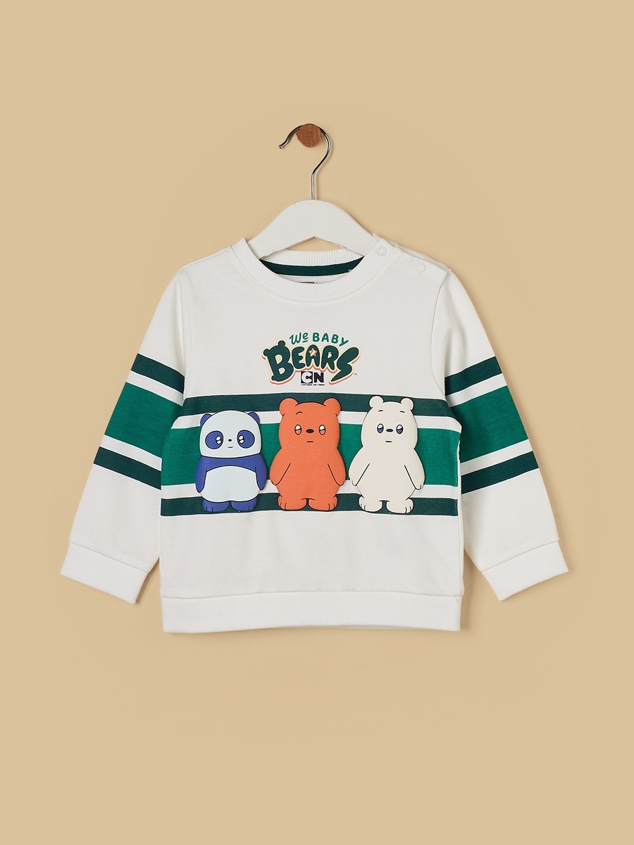 We Baby Bears Print Sweatshirt and Joggers Set