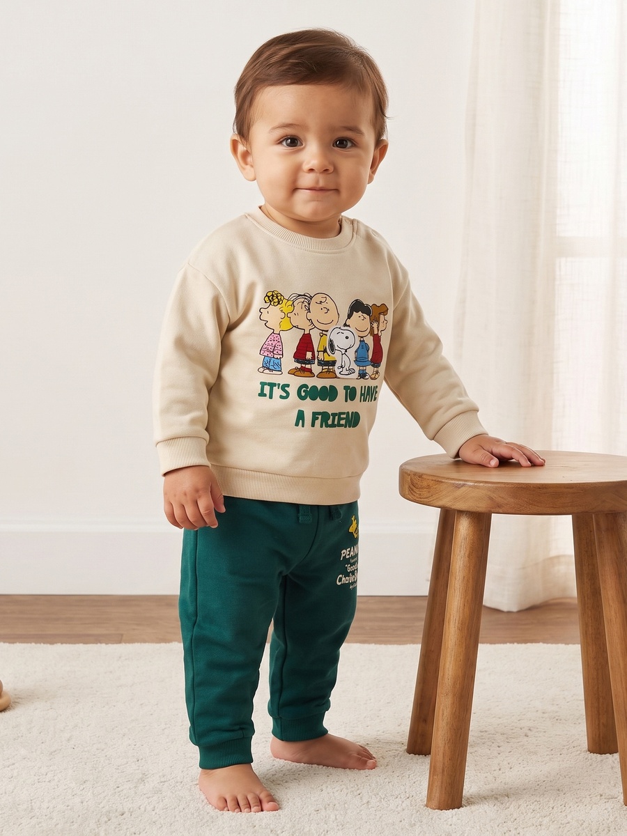 Snoopy Accent Sweatshirt and Joggers Set