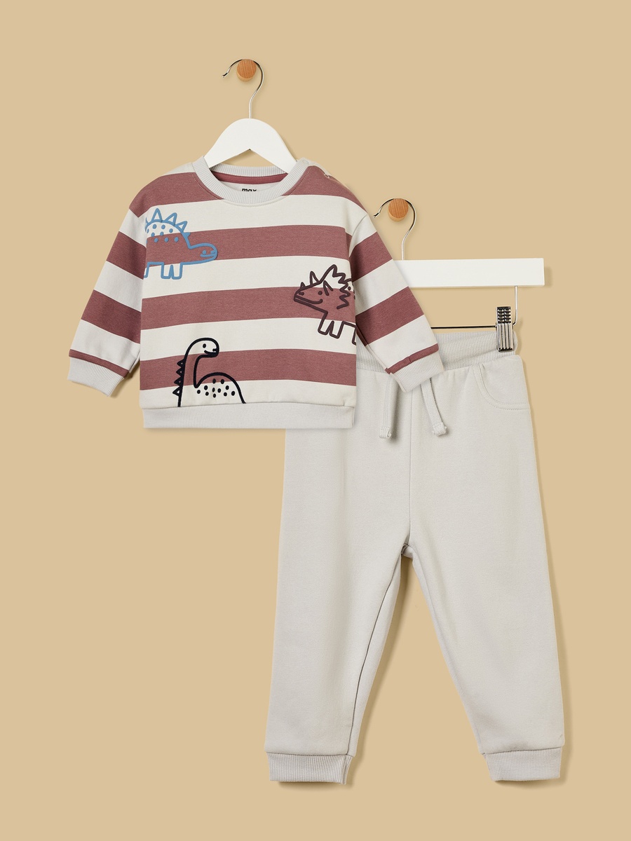 Dinosaur Print Sweatshirt and Joggers Set