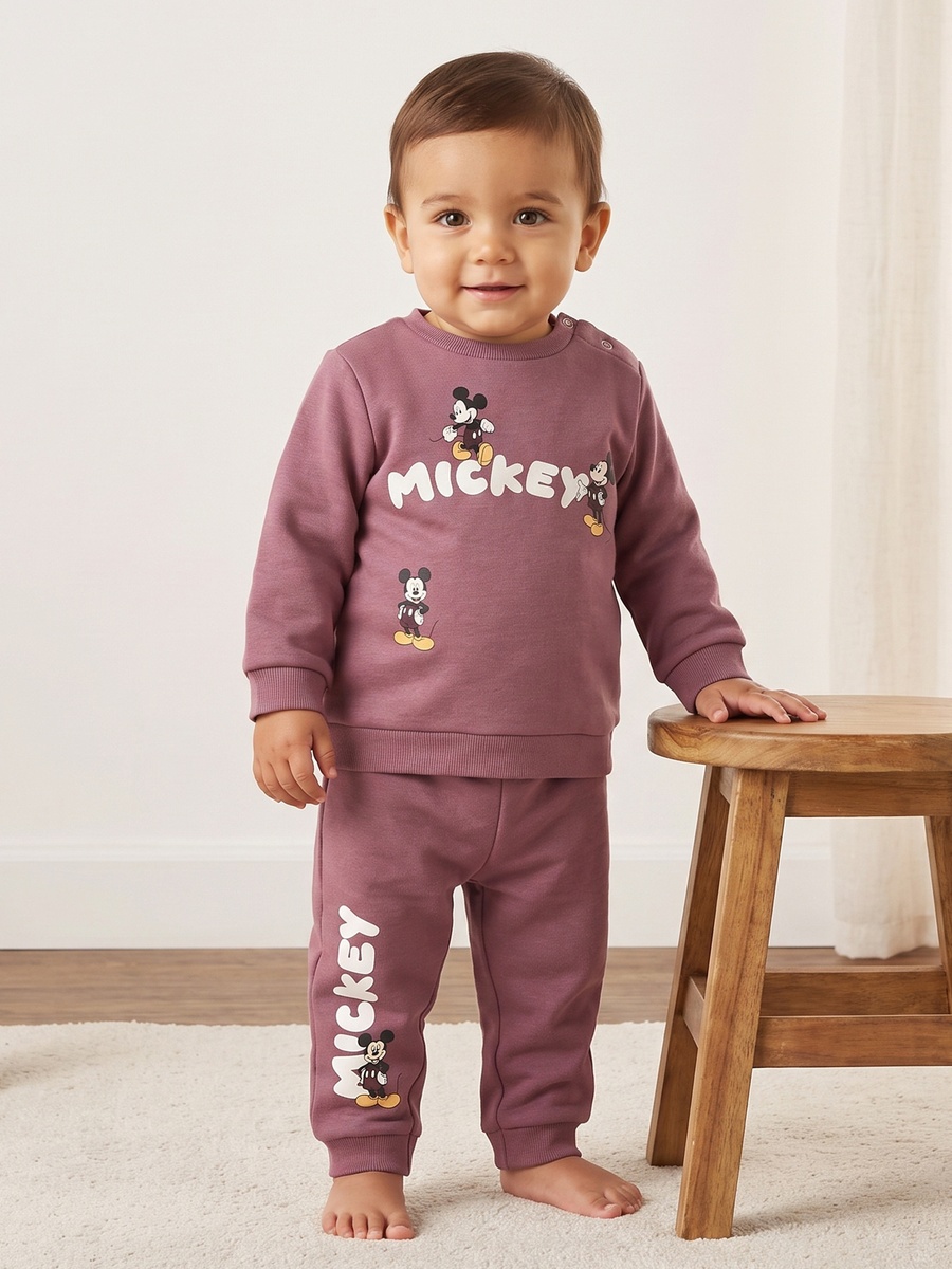 Mickey Print Sweatshirt with Joggers