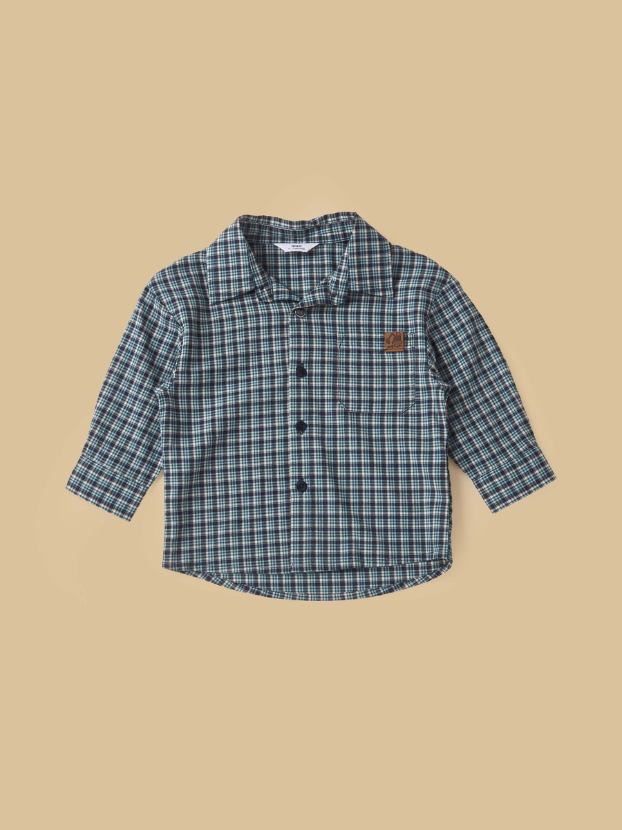 Checked Cotton Shirt with T-Shirt and Joggers