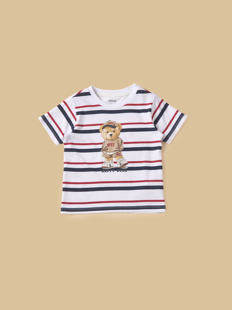 Striped T-Shirt with Denim Shacket and Pants