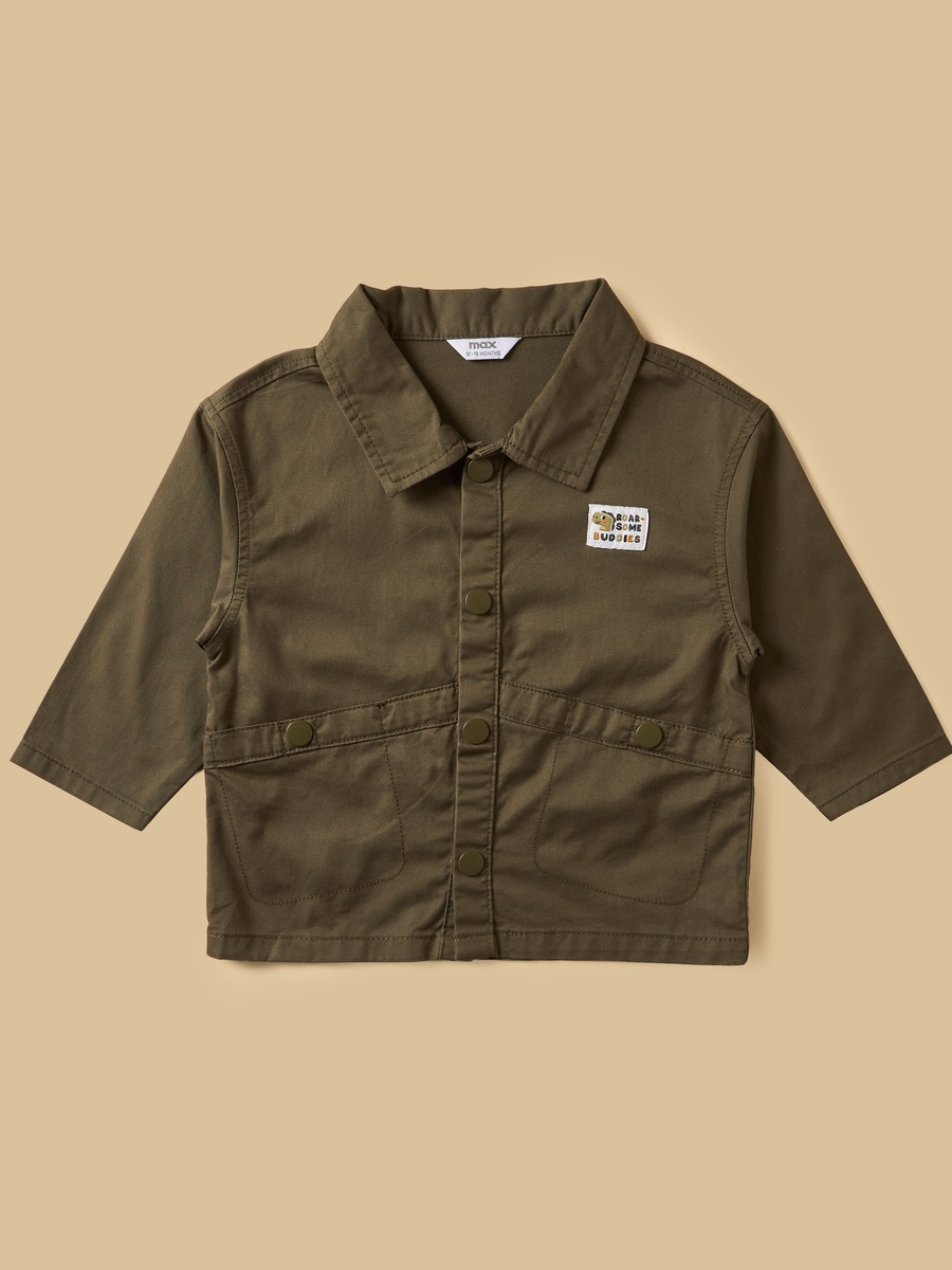 Twill Shacket with Cotton T-Shirt and Joggers