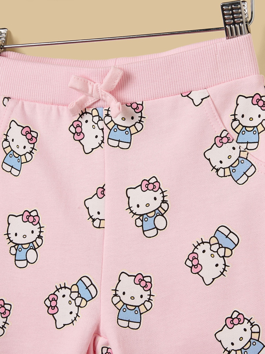 Hello Kitty Print Sweatshirt and Joggers Set