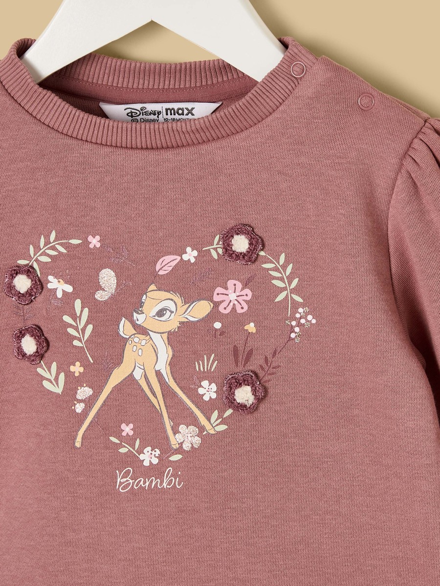 Bambi Print Sweatshirt and Joggers Set