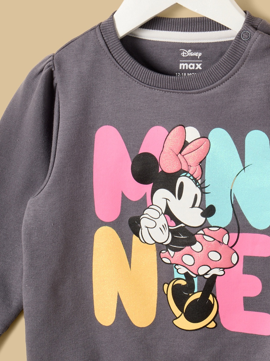 Minnie Mouse Print Cotton Sweatshirt and Joggers Set