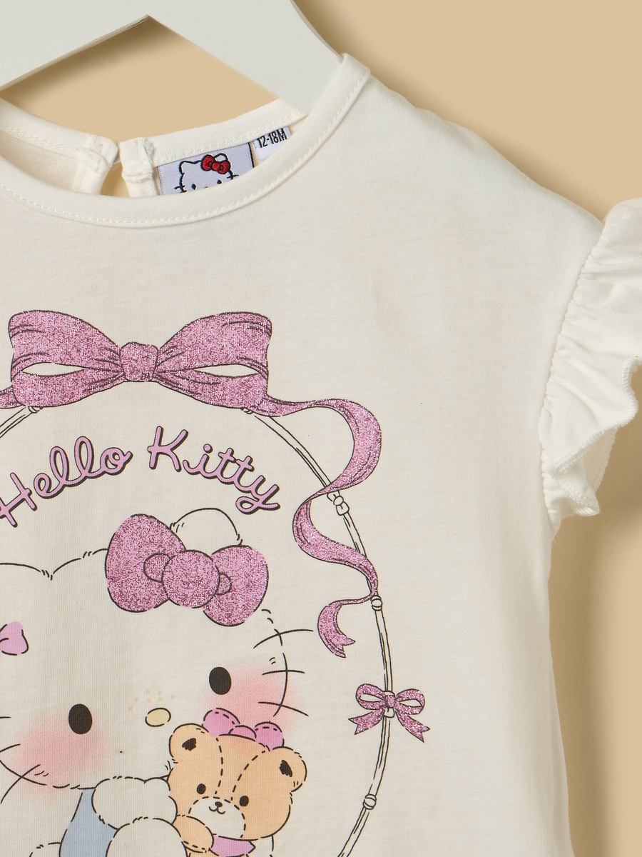 Hello Kitty Print Top and Trousers Set