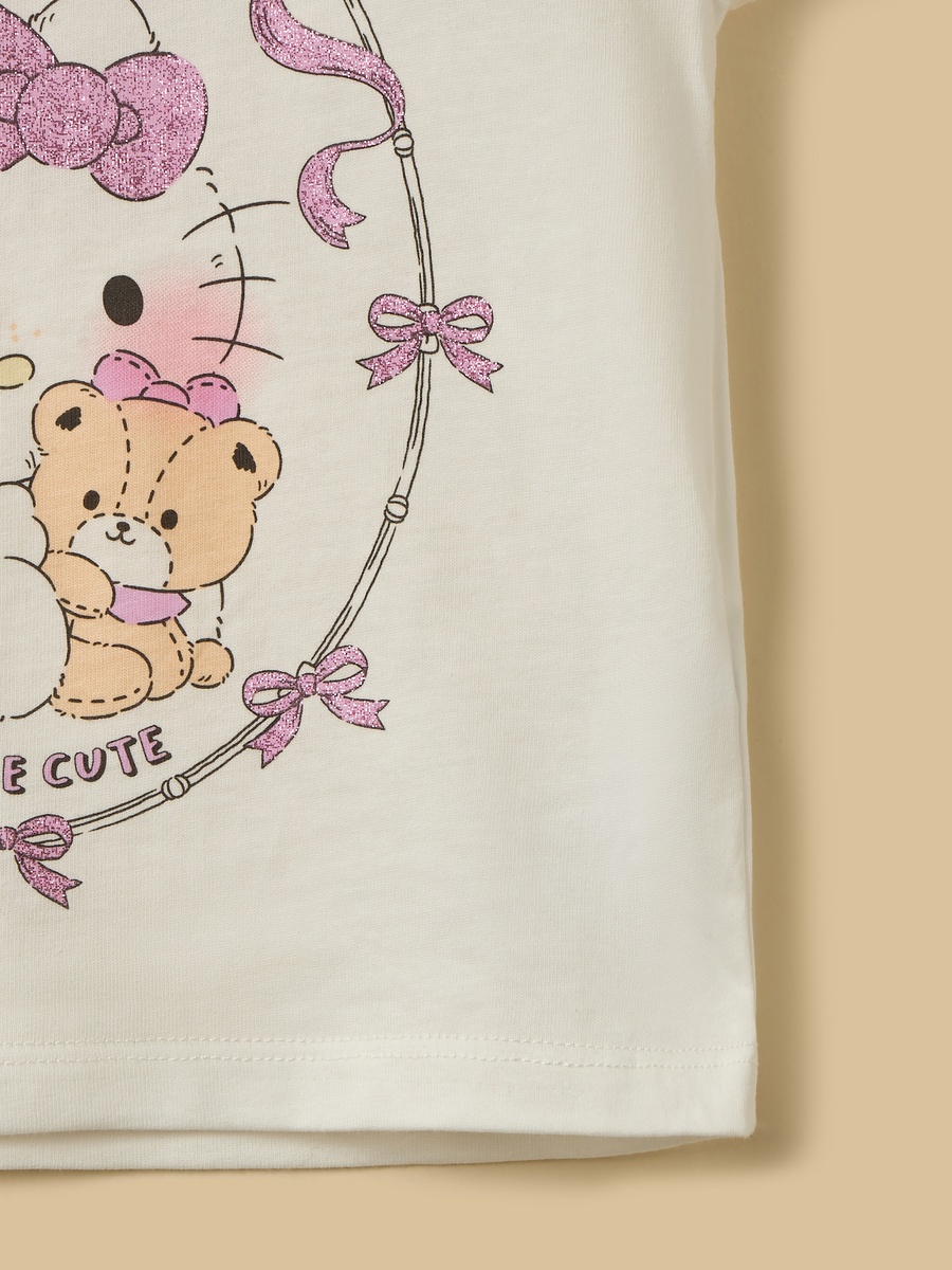 Hello Kitty Print Top and Trousers Set
