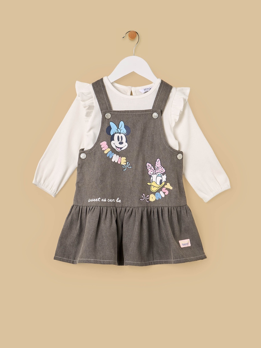 Minnie Mouse and Daisy Duck Print Pinafore and T-Shirt Set