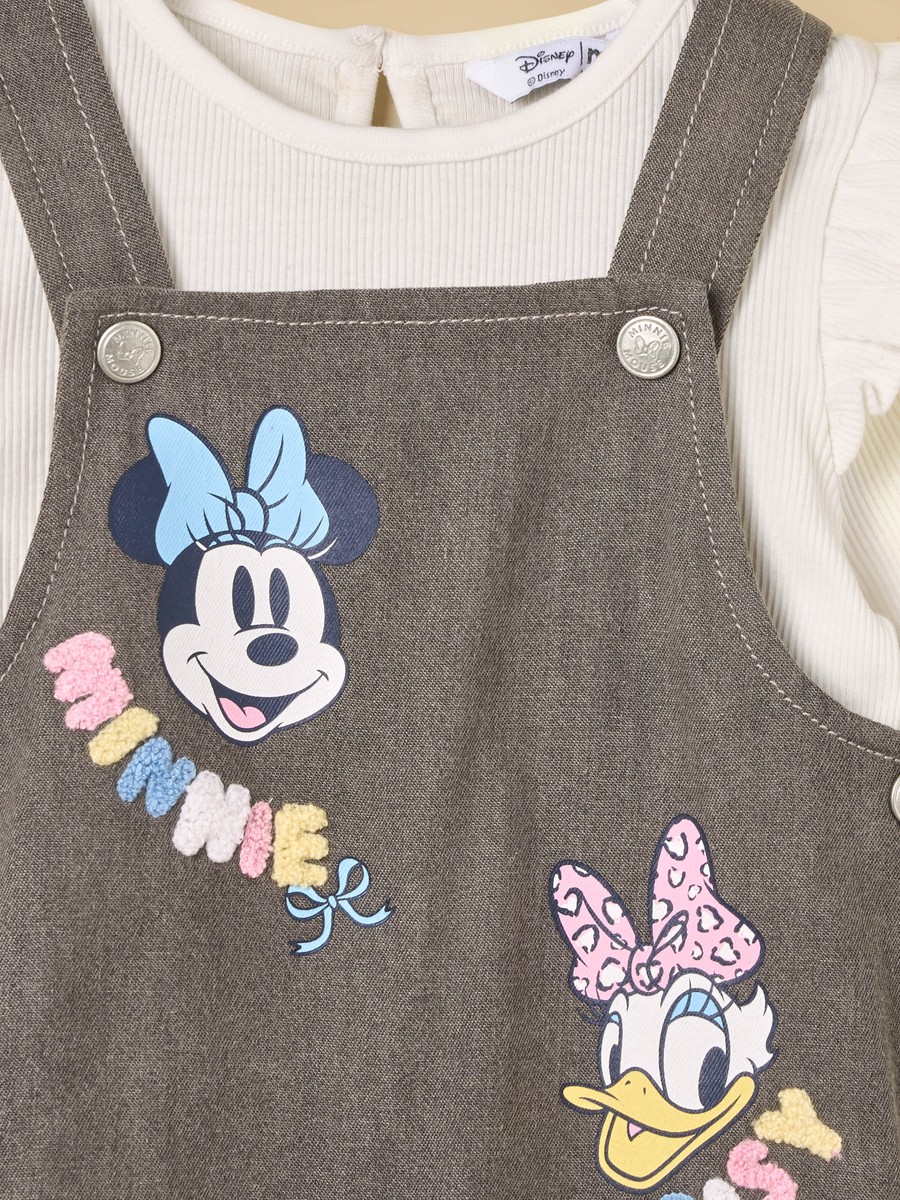 Minnie Mouse and Daisy Duck Print Pinafore and T-Shirt Set