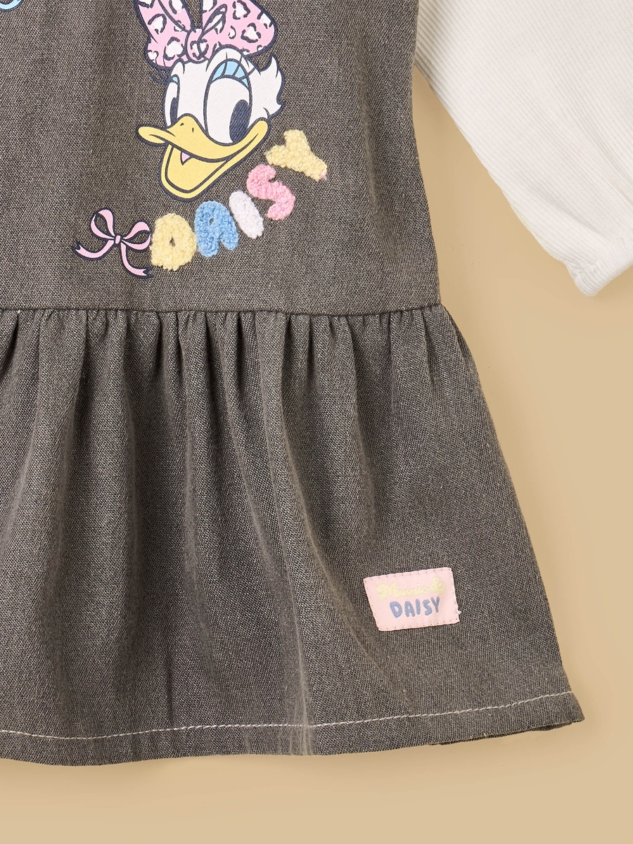 Minnie Mouse and Daisy Duck Print Pinafore and T-Shirt Set
