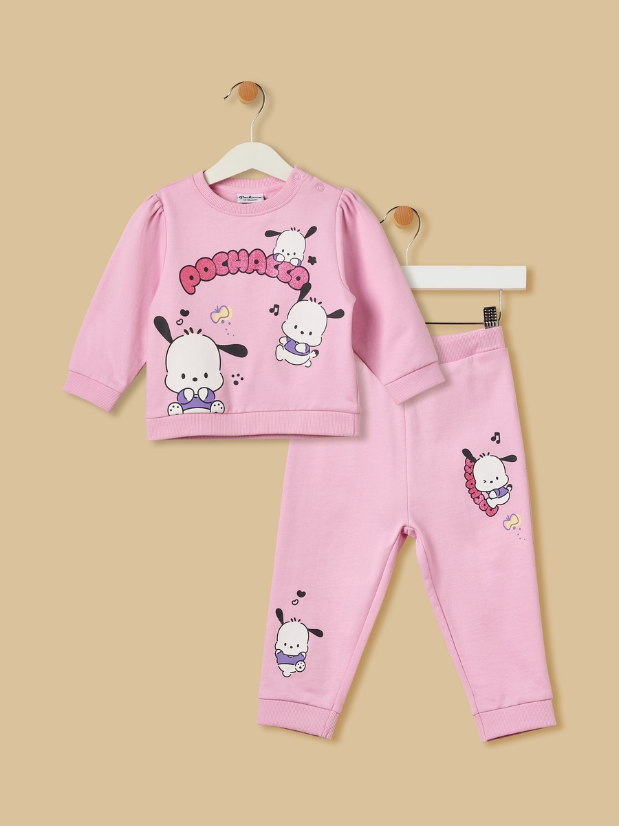 Pochacco Print Sweatshirt and Joggers Set