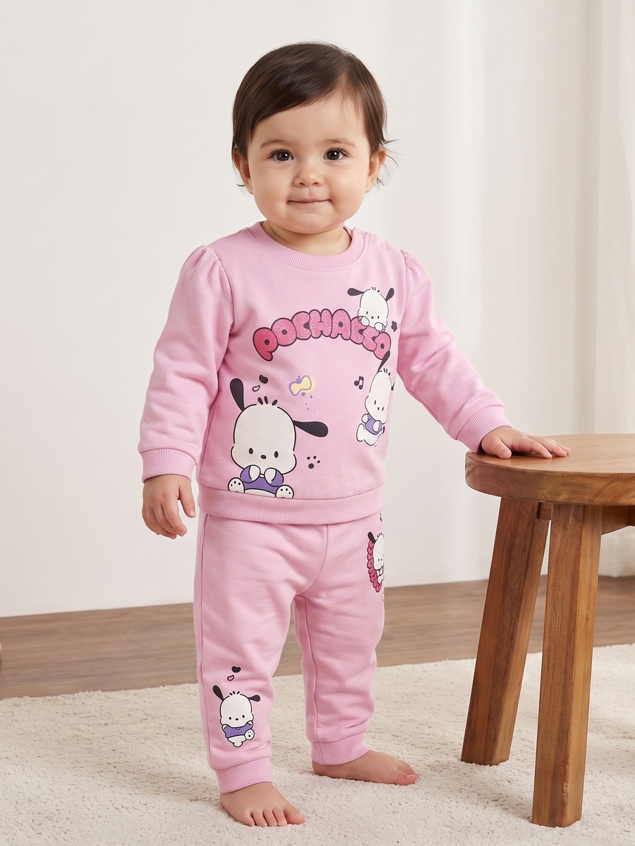 Pochacco Print Sweatshirt and Joggers Set