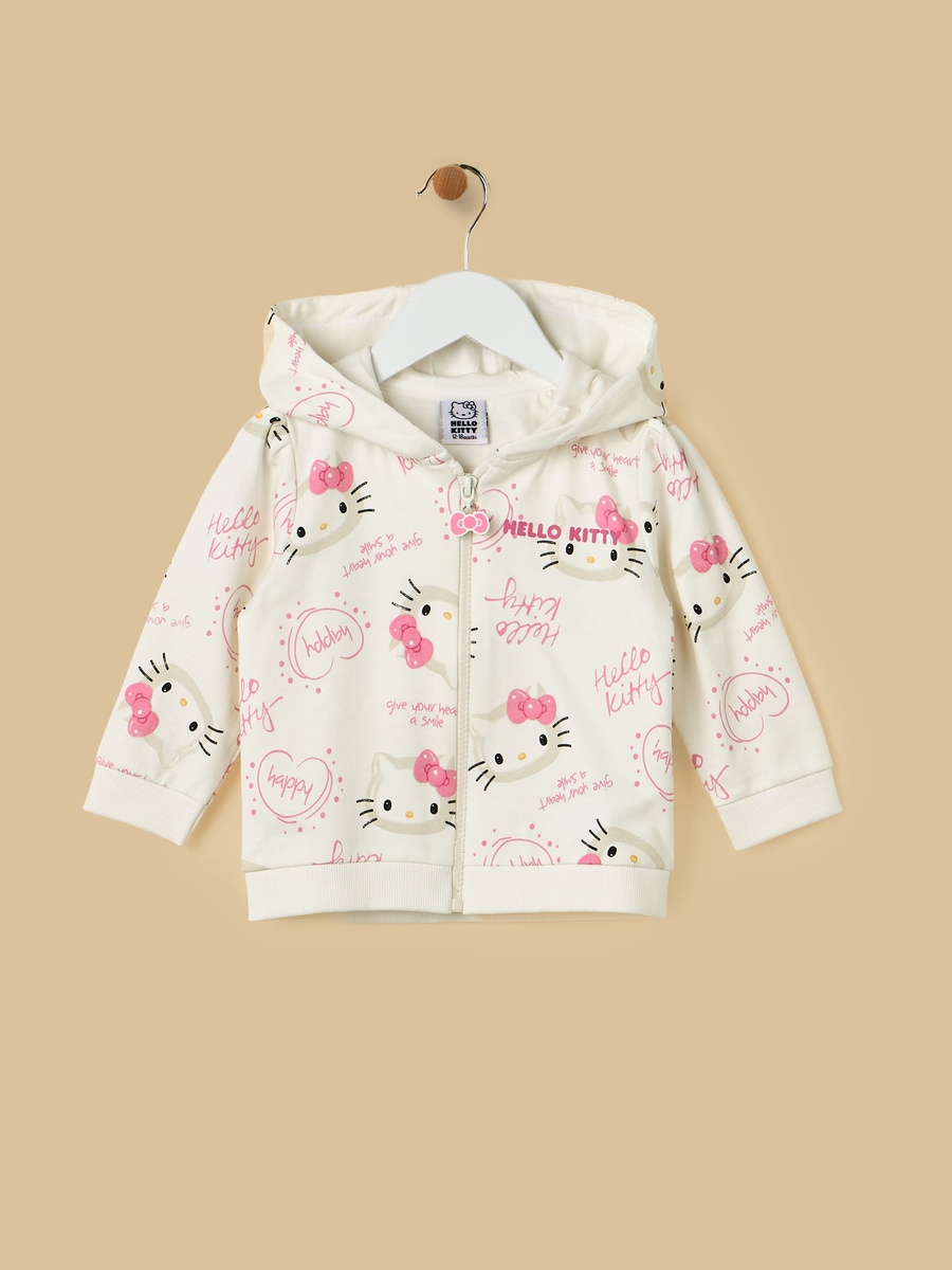 Hello Kitty Print Hoodie and Joggers Set