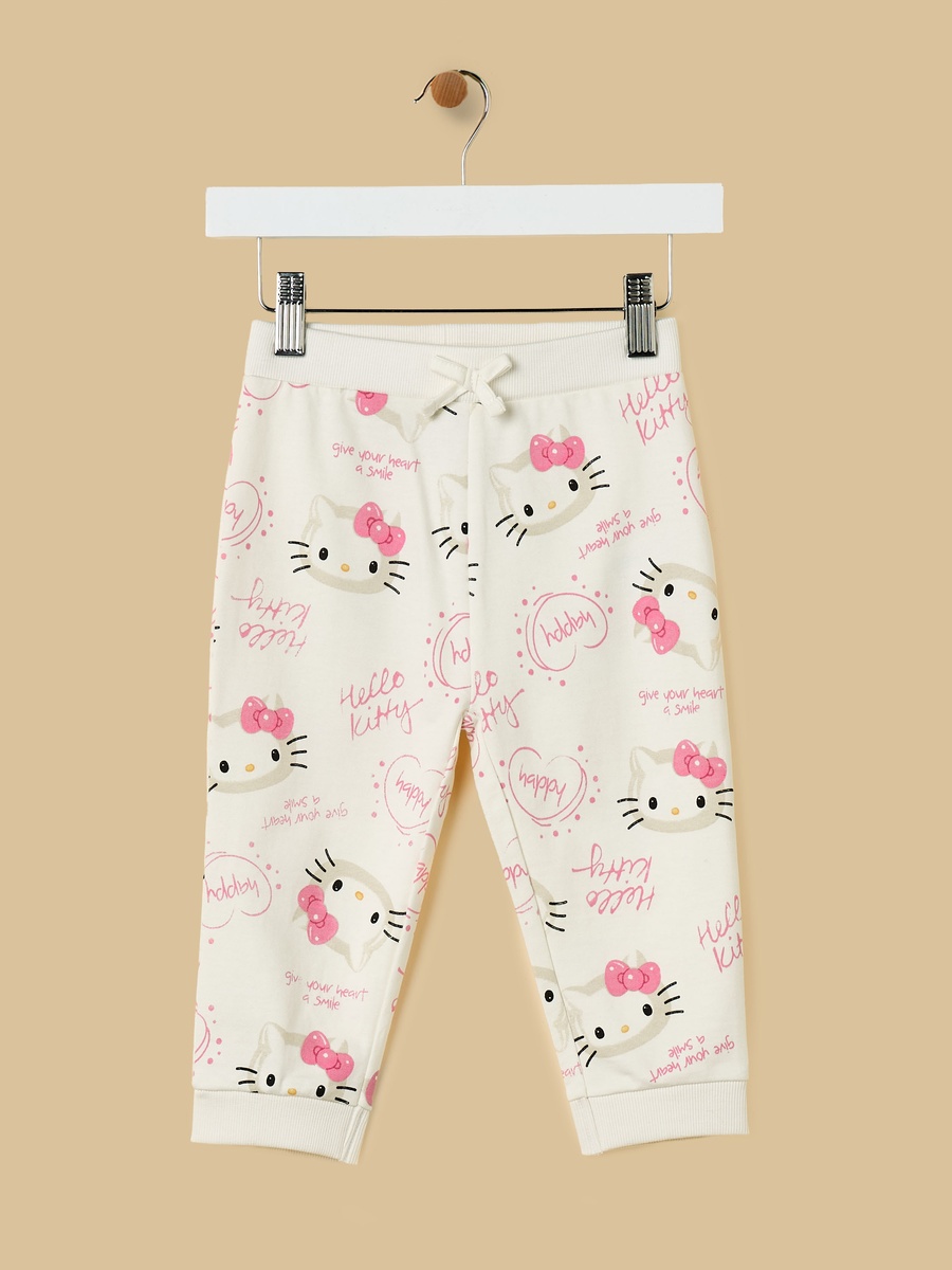 Hello Kitty Print Hoodie and Joggers Set