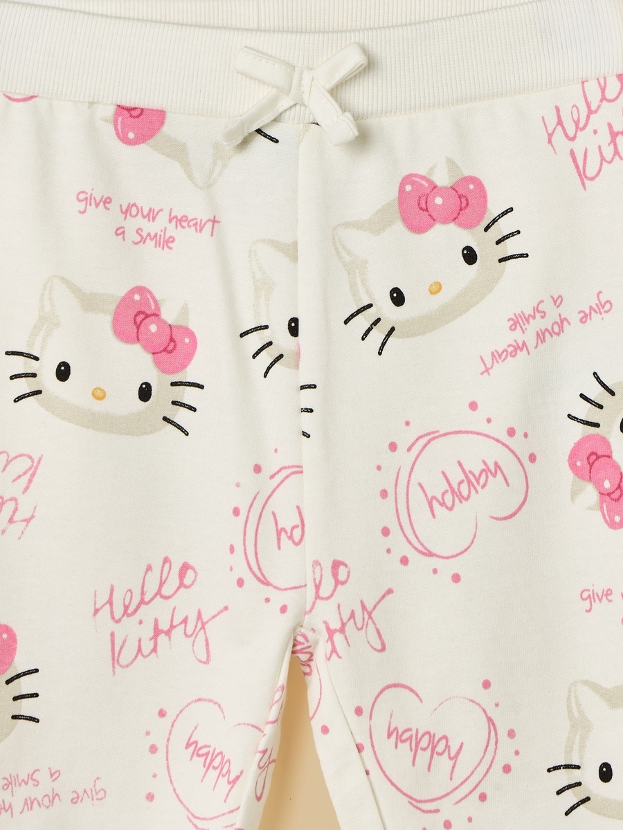 Hello Kitty Print Hoodie and Joggers Set
