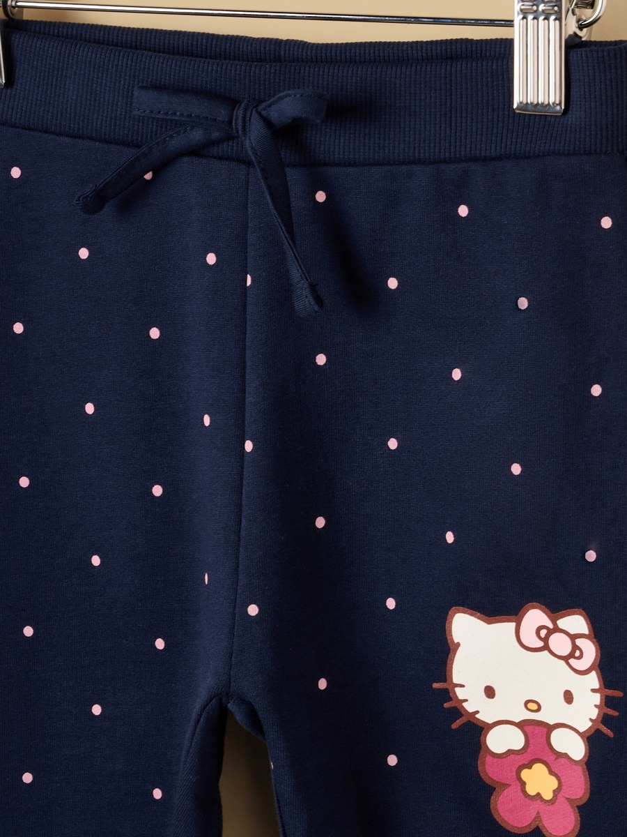 Hello Kitty Print Zip Through Hoodie and Joggers Set