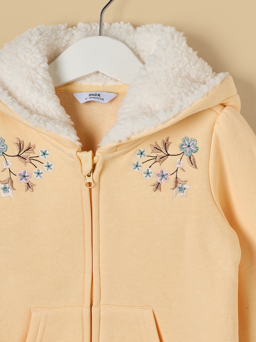 Floral Embroidered Sweatshirt and Joggers Set