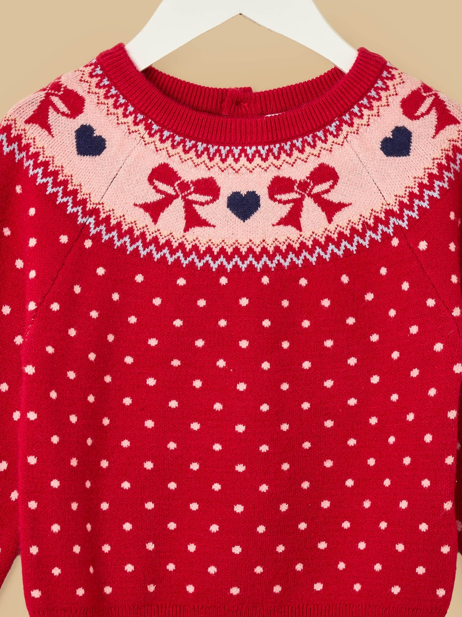 Polka Dot Sweater and Pants Set