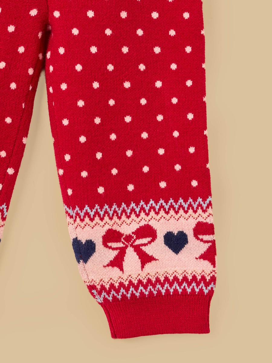 Polka Dot Sweater and Pants Set