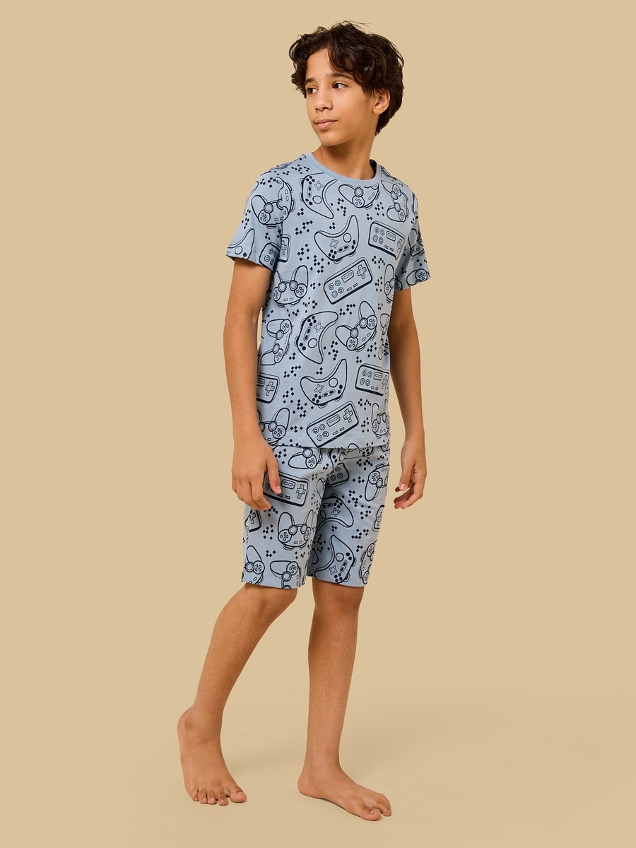 Game Controller Print Cotton Shorts Set