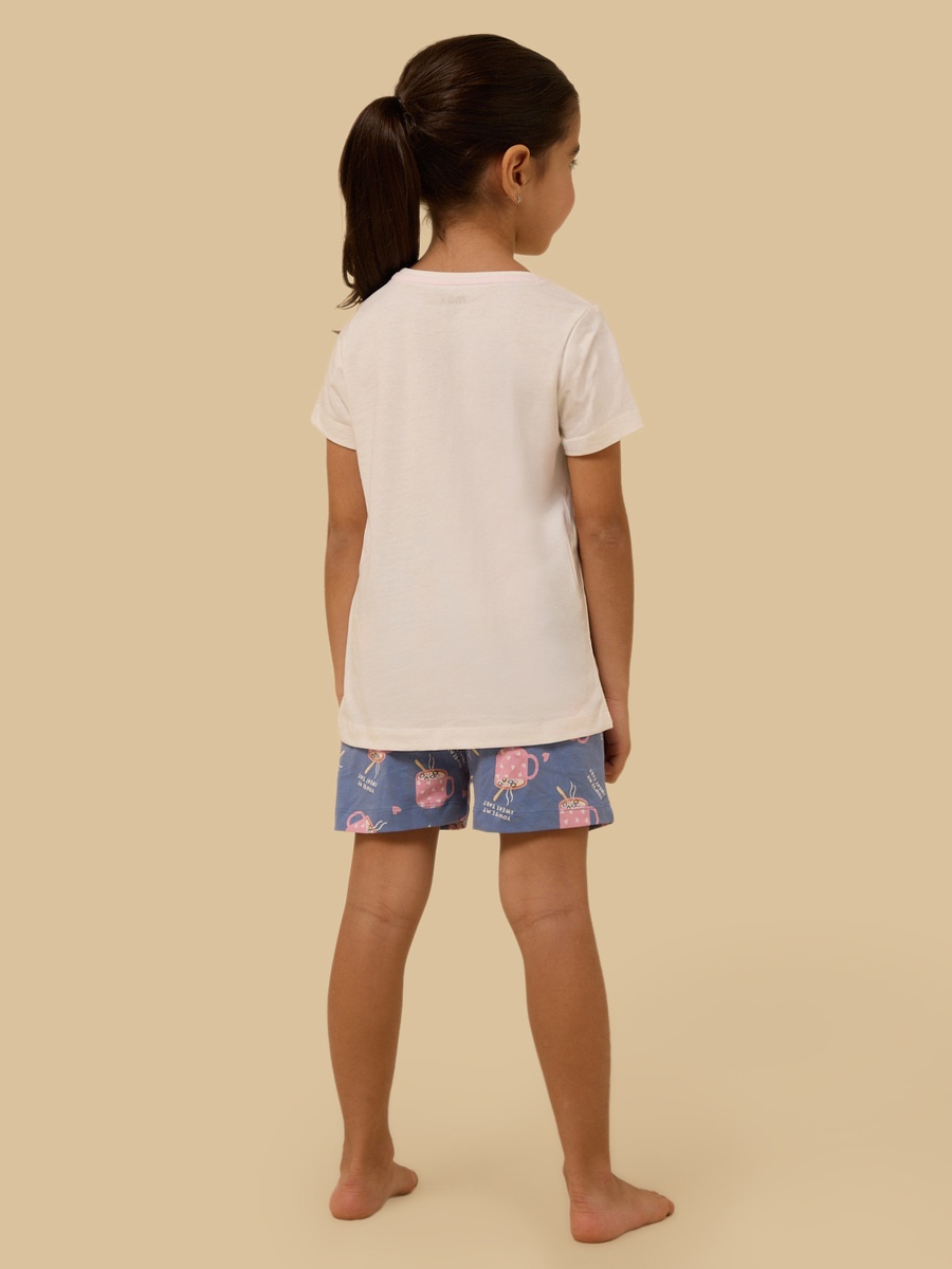 Graphic Print Cotton Shorts Set