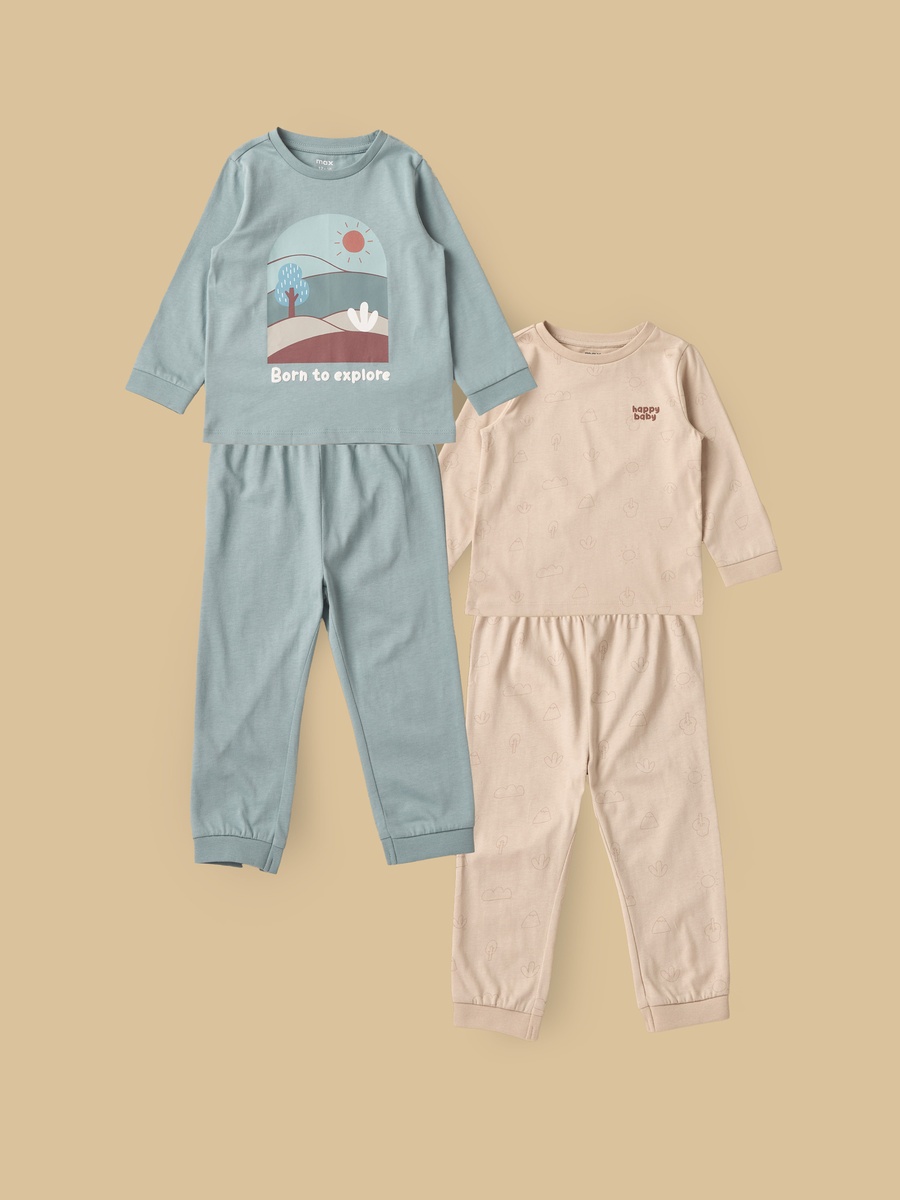 Pack of 2 - Printed Pyjama Set